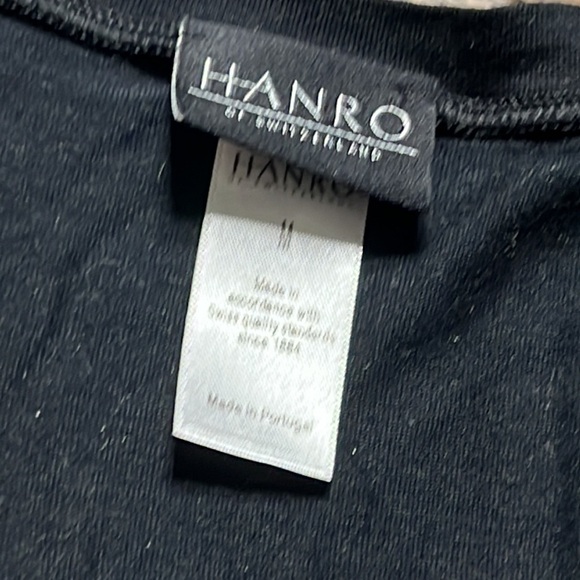 Hanro black medium second skin tee EUC men’s junior’s boys luxury sale rare - Picture 2 of 3